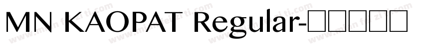 MN KAOPAT Regular字体转换
